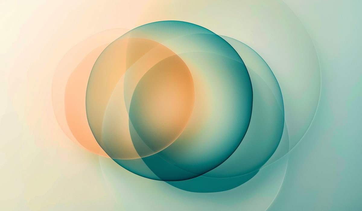 שלושה מעגלים חופפים היוצרים מרכז זוהר שילוב בין שיטת 12 הצעדים עבודה עם הילד הפנימי וכלי Cbt